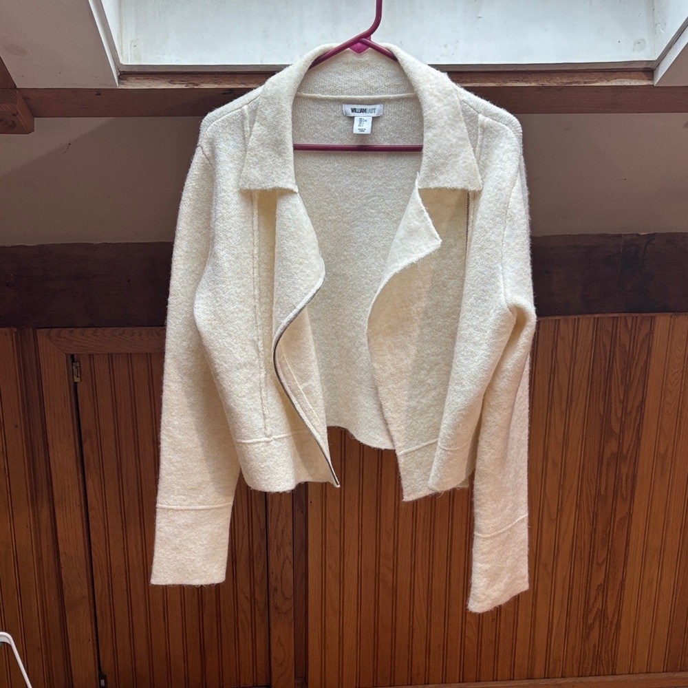 William Rast Ivory Open Front Jacket